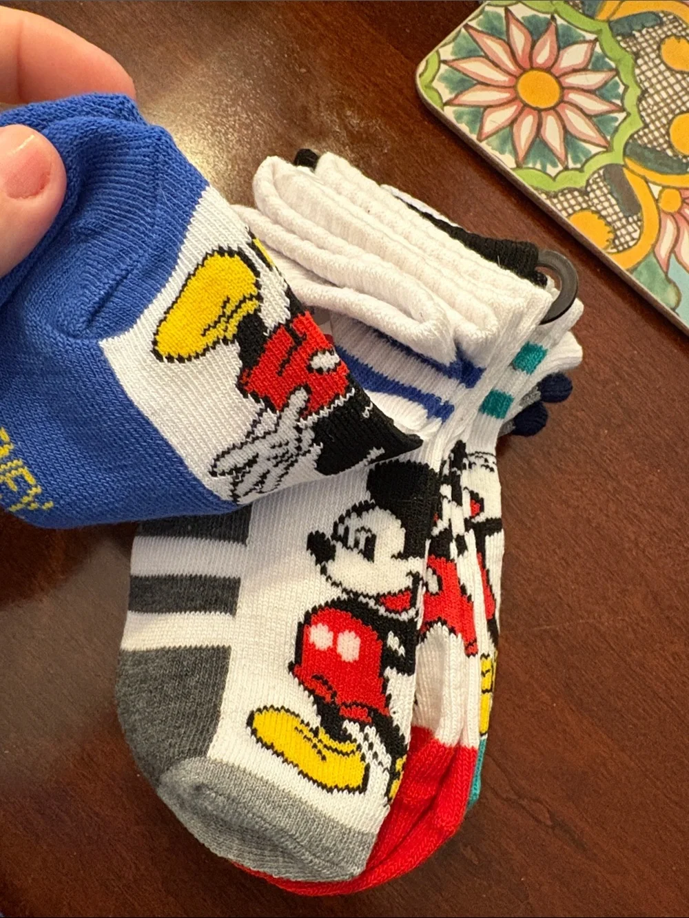 NWT Planet Sox Disney Mickey Mouse Little Boys’ Crew Socks Multicolor 6 Pack